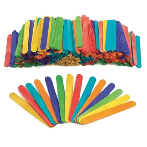 Stecche in Legno Colorato Jumbo – 165 mm - 100 Pezzi