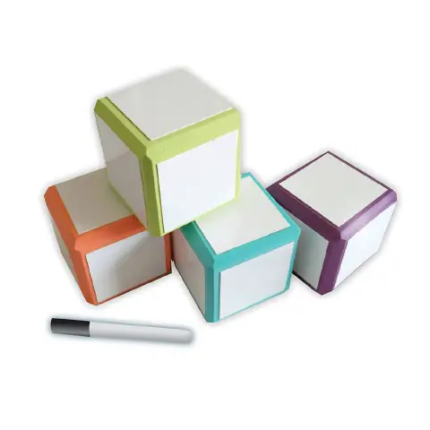 Dadi Riscrivibili da Personalizzare cm. 10x10 Set 4 Pezzi