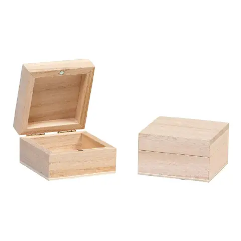 Scatolina in Legno con Chiusura Magnetica cm 6x6x3,5 h - confezione 6 pz