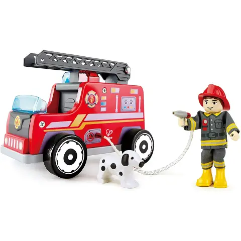 Firefighting Team with Fire Truck and Firefighter