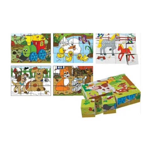 Cubes Puzzle Animals and Seasons 20 Pieces
