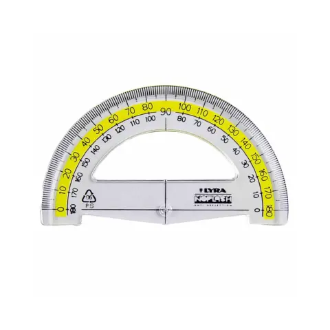 No Flash protractor 12 cm. 180.