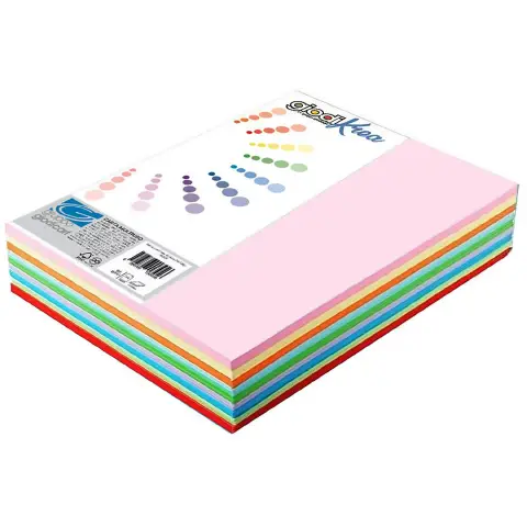 Risma A4 Carta Giodikrea 200 gr. 200 Fogli 10 Colori Intensi
