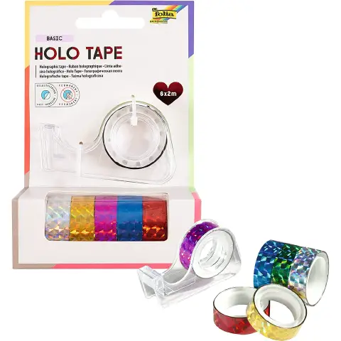 Holographic Adhesive Tape 6 Rolls 12mm. x 2mt