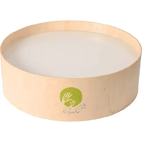 Tavolino Sensoriale Luminoso in Legno con Top Traslucido - Diametro 47 cm