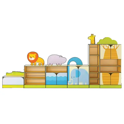 Arredo Completo Giungla Set 2: Soluzione Creativa per Scuola dell'Infanzia