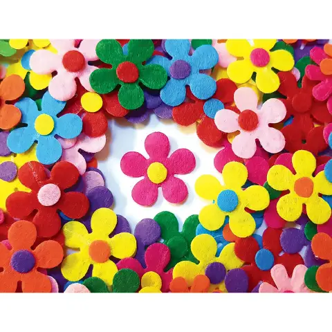 Felt Silhouettes Flowers 100 Pieces