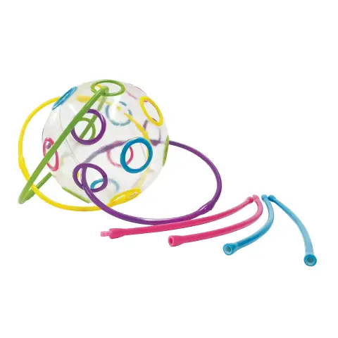 Palla Trasparente con Stringhe Colorate – Diametro 12 cm