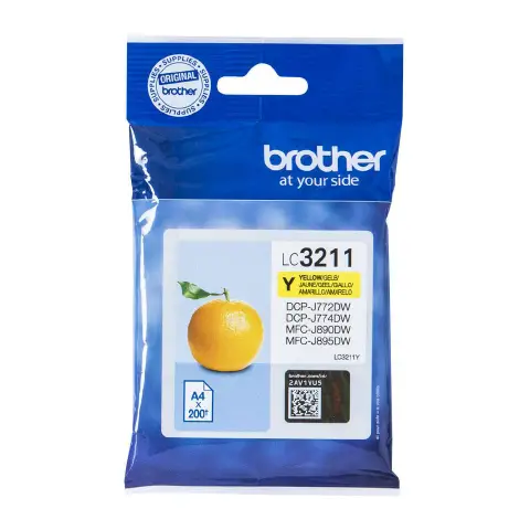 BROTHER YELLOW CARTRIDGE FOR DCP-J772DW, DCP-J774DW, MFC-J890DW, 200 PAG