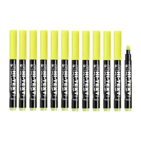 Fluoclip Highlighter in Yellow - Pack of 12