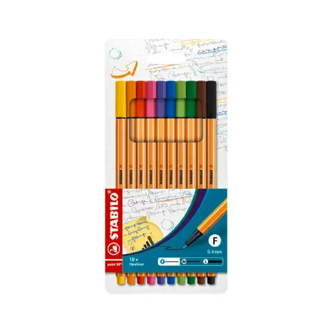 Stabilo Point 88 Markers 10-Color Case