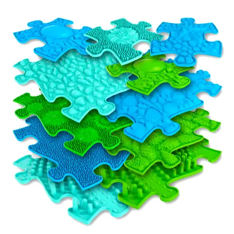 Piastrelle Sensoriali Modulari in PVC "Foresta & Mare" – 11 Pezzi