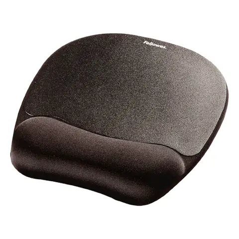 Mousepad with Memory Foam Wrist Rest - Black