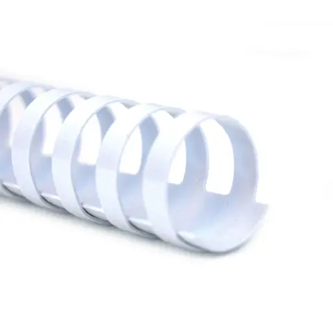 Plastic Spiral Backs Diameter 14mm. 100 Pieces White