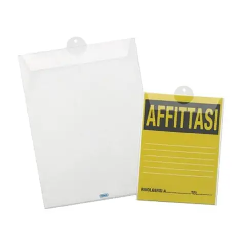 Buste Porta Avvisi in Ppl Trasparente 22x30 Lisce 10Pezzi