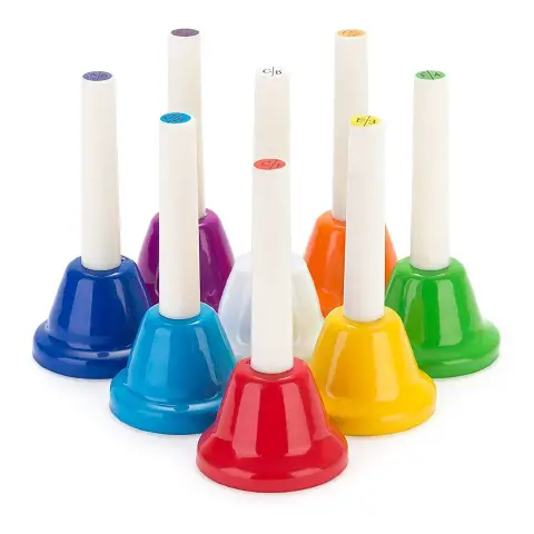 Colored Intonated Bells Set 8 Pieces