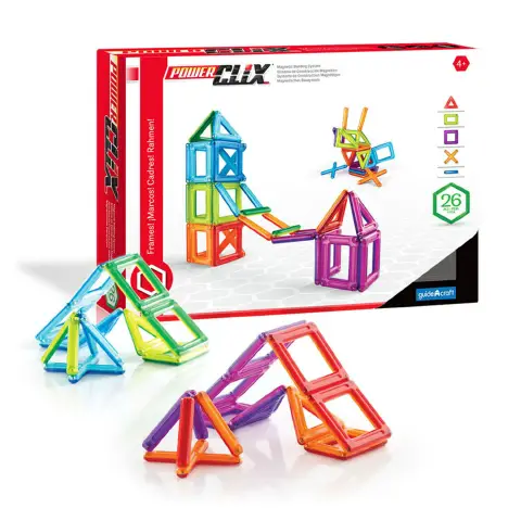 Costruzioni Magnetiche Power Clix Sagome 26 Pezzi