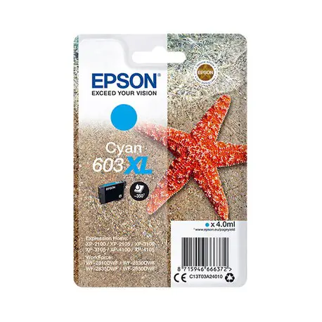 Cartuccia di inchiostro Epson Ciano serie 603XL Stella Marina