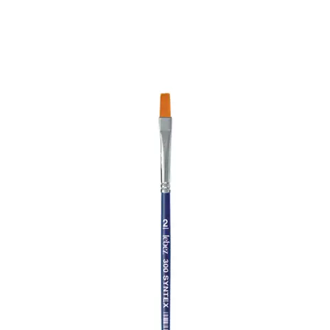 PENNELLI IN SETOLA SINTETICA LEBEZ SYNTEX PUNTA PIATTA MISURA N.2 - SET 12 PEZZI