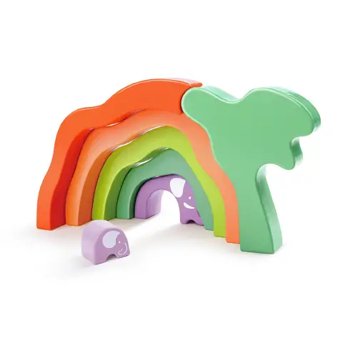 Children's Wooden Puzzle Blocks Stackable Elephant
