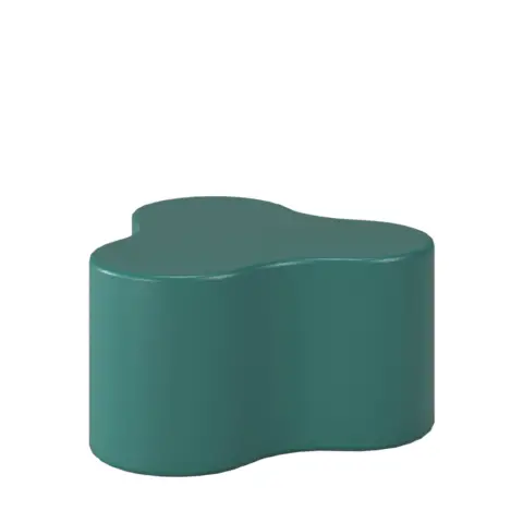 Pouff Trifoglio Altezza 32 Cm. Verde Bosco, Per Ambienti Scolastici Innovativi