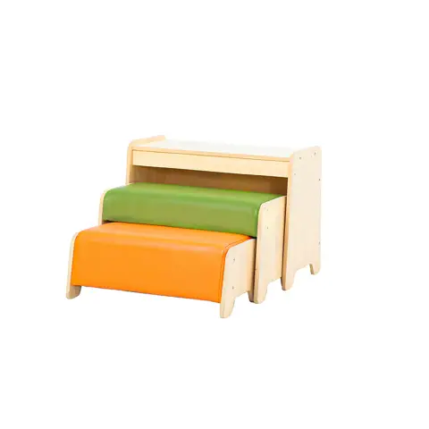 Wooden Graded Benches with Padding - 3 Benches in 3 Heights