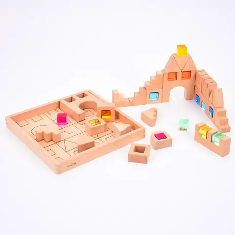 Costruzioni con Cubi Traslucenti – 39 Pezzi