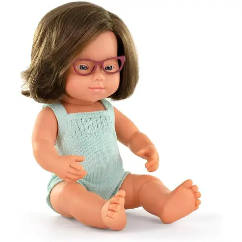 Asian Inclusive Doll with Glasses, Diversity Educational Game