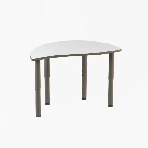 Sirius Semicircular Wave Table for School and Office, Adjustable Height, White