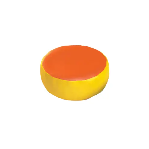 Pouf Tondo Piccolo ø 75 cm. Giallo-Arancio
