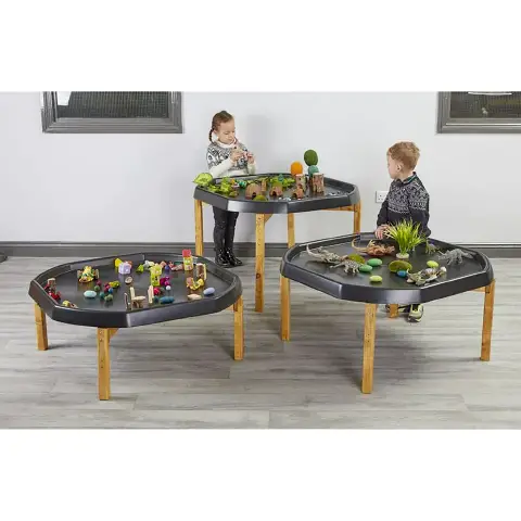 Supporti In Legno per Vassoio Jumbo, Set 3 Pezzi in 3 Altezze