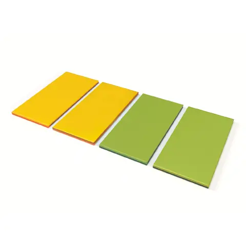 Set Materassini Bicolore cm.60x120 Giallo-Arancio /  Verde-Lime