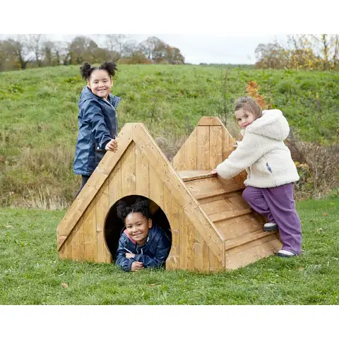 Collina Prime Arrampicate Con Tunnel, Legno per Esterni