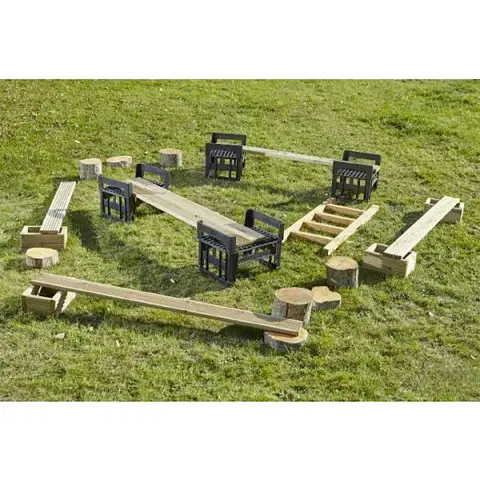 Percorso A Ostacoli In Legno Per Esterno Starter Kit 23 Pz