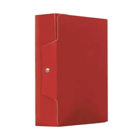 Cartella Portaprogetti Con Bottone Rossa Dorso 10 Cm
