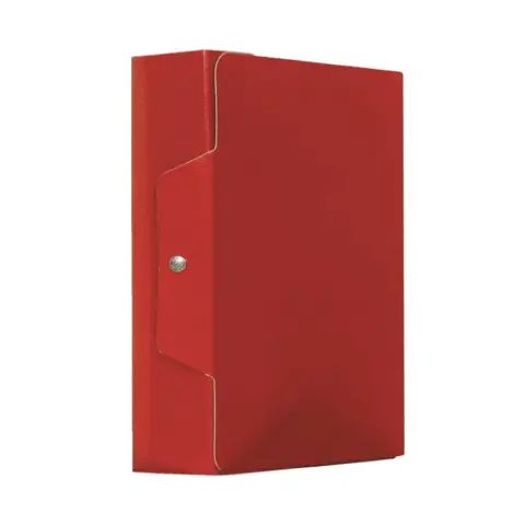 Cartella Portaprogetti Con Bottone Rossa Dorso 10 Cm