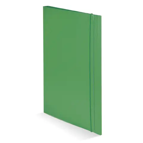 Cartella 3 Lembi Presspan Con Elastico Verde 10 Pz
