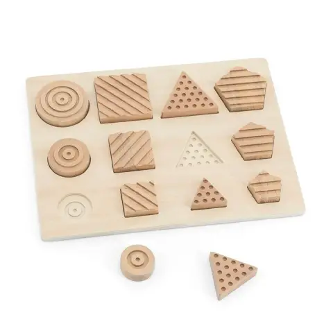Geo Sensory Shapes – Puzzle Sensoriale in Legno