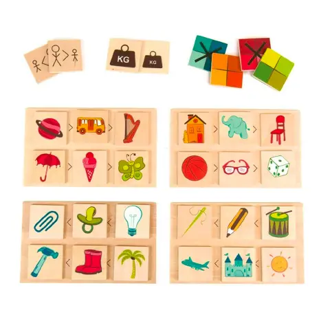Gioco di Associazione Logica Attributi Grande e Piccolo per Sviluppare Ragionamento e Osservazione