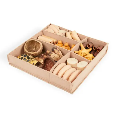 Geometria in Natura STEM Kit con Loose Parts, Gioco Euristico per Bambini dai 18 Mesi