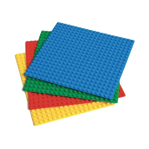 Basi Compatibili con Mattoncini Classici tipo Duplo®, Set 4 Colori cm.25x25