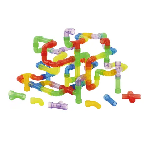 Mini Tubi Traslucenti in Plastica, Costruzioni per Imparare Giocando, 180 Pezzi