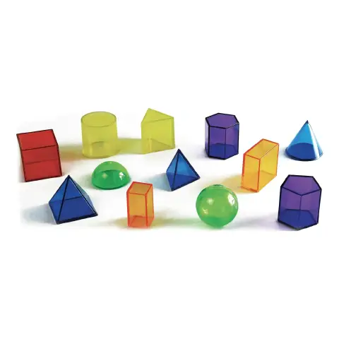 olidi Geometrici Traslucidi – 12 Pezzi da 5 cm