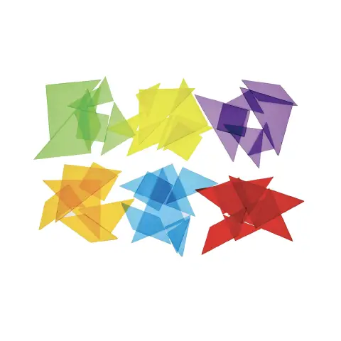 Tangram Traslucidi – 12 Set da 7 Pezzi (Totale 84 Forme Geometriche)