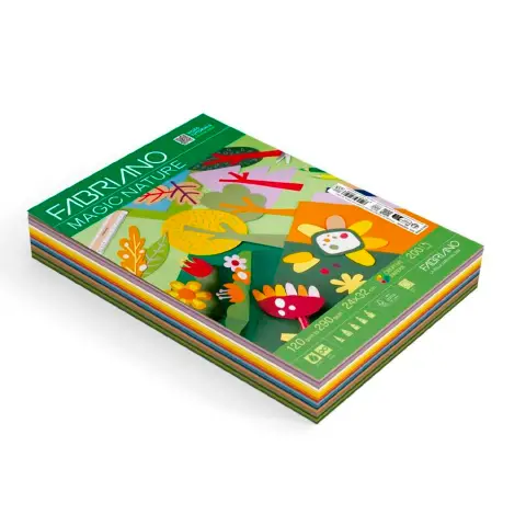 Cartoncino Colorato Magic Nature, 200 Fogli cm.24x32 in 20 Colori da 120 a 290 gr/mq