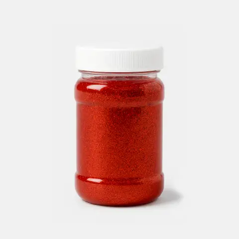 Brillantini Ecologici in Cellulosa Riciclata, Bio-Glitter Grana Fine 50 Gr. Rosso