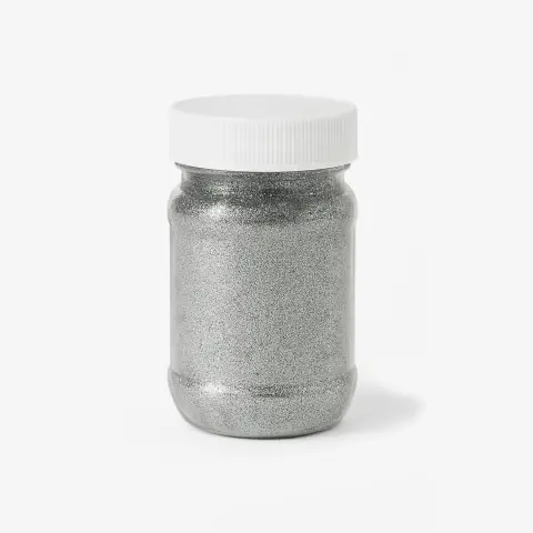 Brillantini Ecologici in Cellulosa Riciclata, Bio-Glitter Grana Fine 50 Gr. Argento
