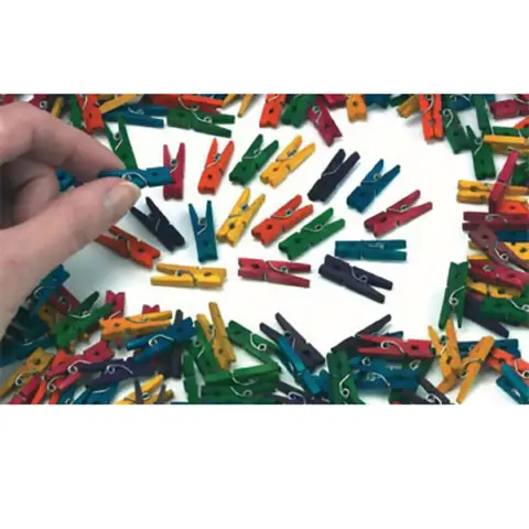 Mini Mollette Colorate - 25 mm – 50 Pezzi