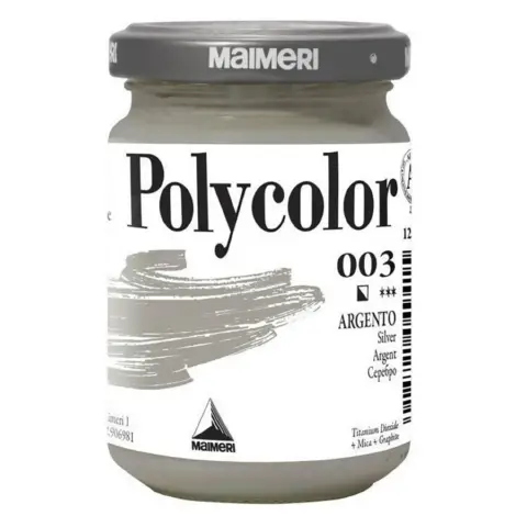 Acrylic Color Polycolor Maimeri Silver 003