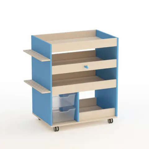 Mobile Scuola Infanzia Kubò Betulla Carrello Motricità Set Maxi - Conforme CAM
